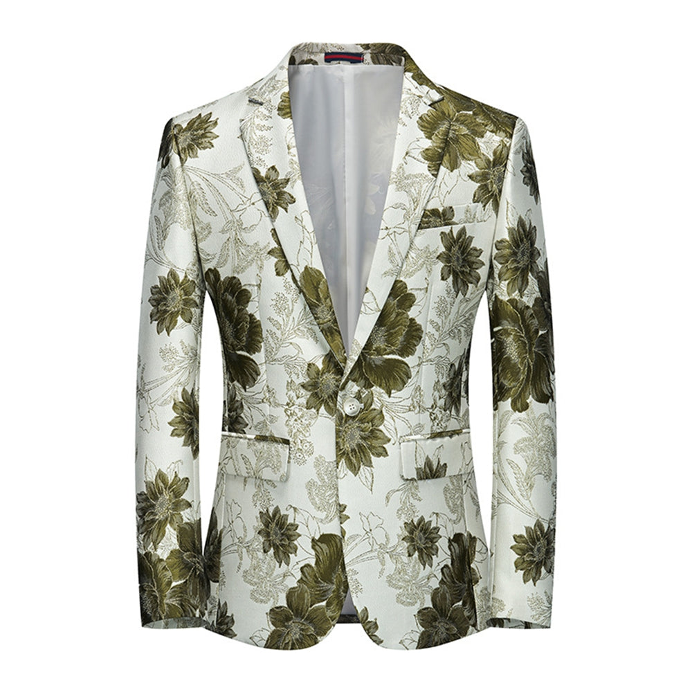 Tailored Fit Notched Lapel Single Breasted One-button Men&