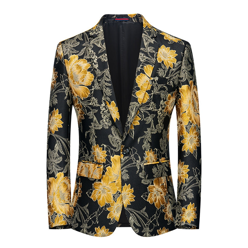 Tailored Fit Notched Lapel Single Breasted One-button Men&