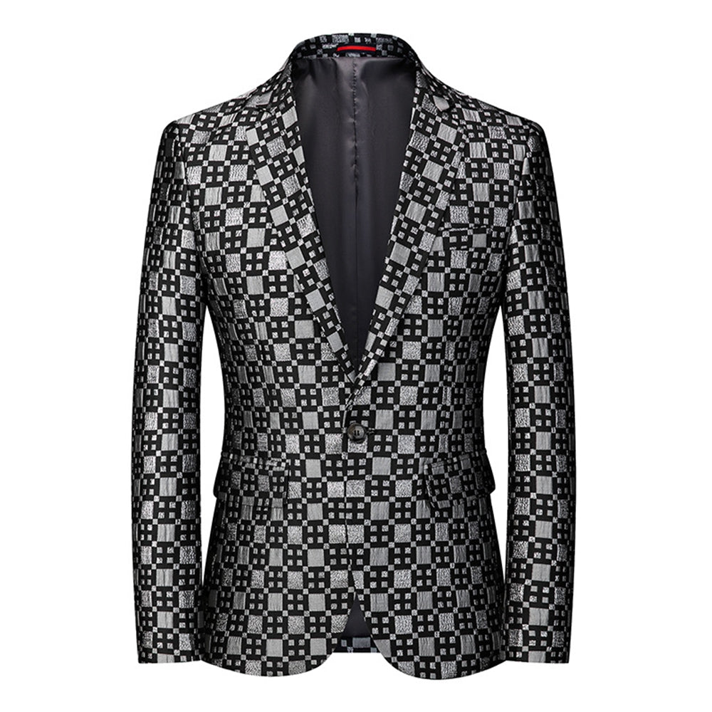 Tailored Fit Notched Lapel Single Breasted One-button Men&