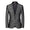 Tailored Fit Notched Lapel Single Breasted One-button Men's Party Jacket