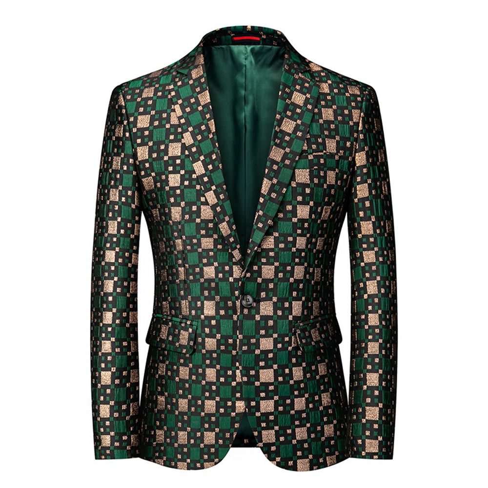 Tailored Fit Notched Lapel Single Breasted One-button Men&