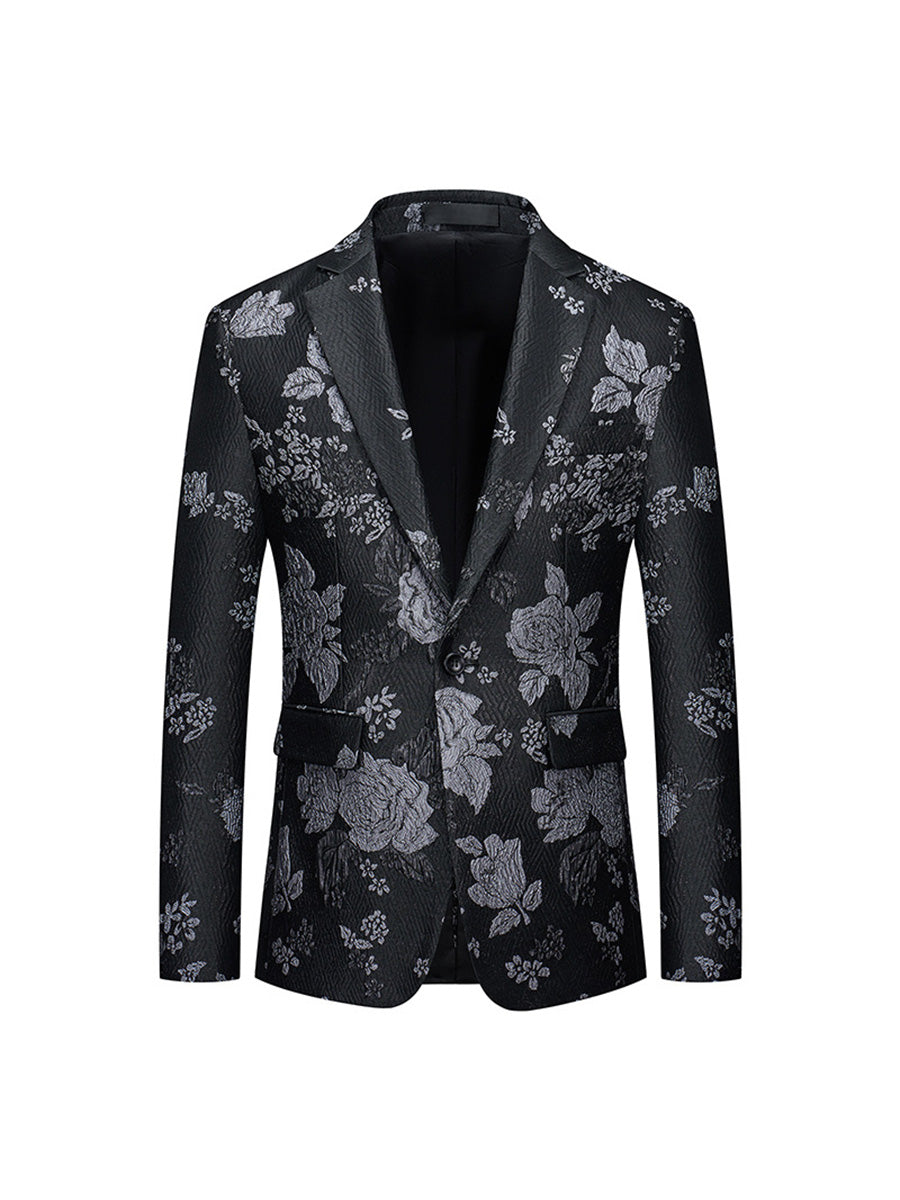 Tailored Fit Notched Lapel Single Breasted One-button Men&