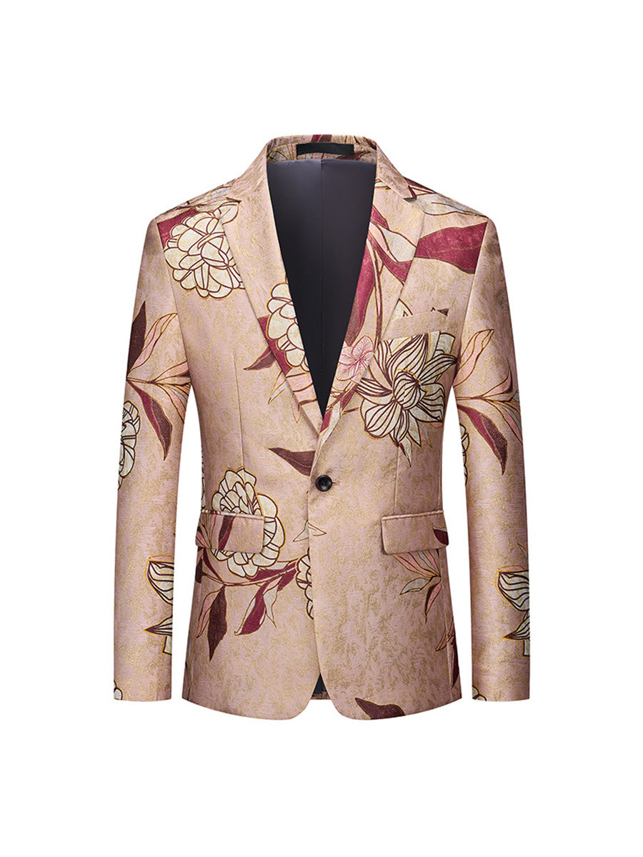 Tailored Fit Notched Lapel Single Breasted One-button Men&
