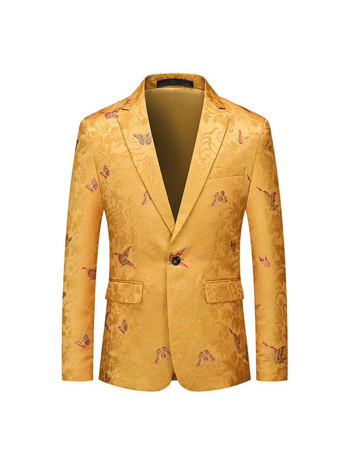 Tailored Fit Notched Lapel Single Breasted One-button Men&