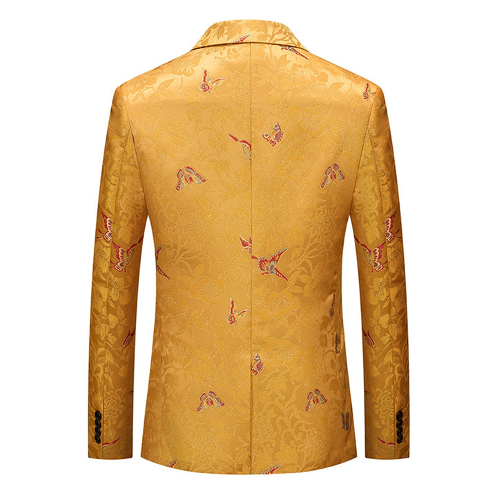 Tailored Fit Notched Lapel Single Breasted One-button Men&