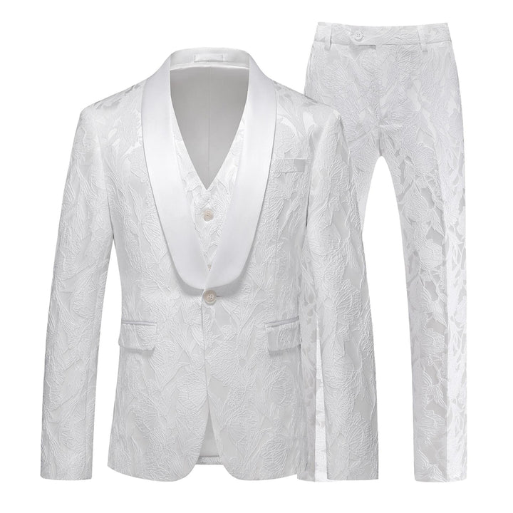 Tailored Fit Single Breasted One-button 3 Pieces Men&