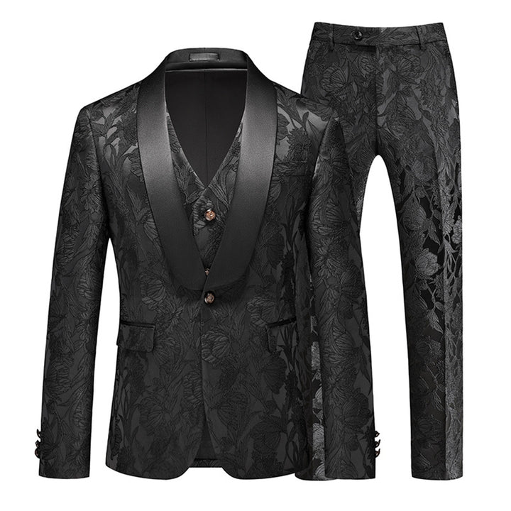 Tailored Fit Single Breasted One-button 3 Pieces Men&