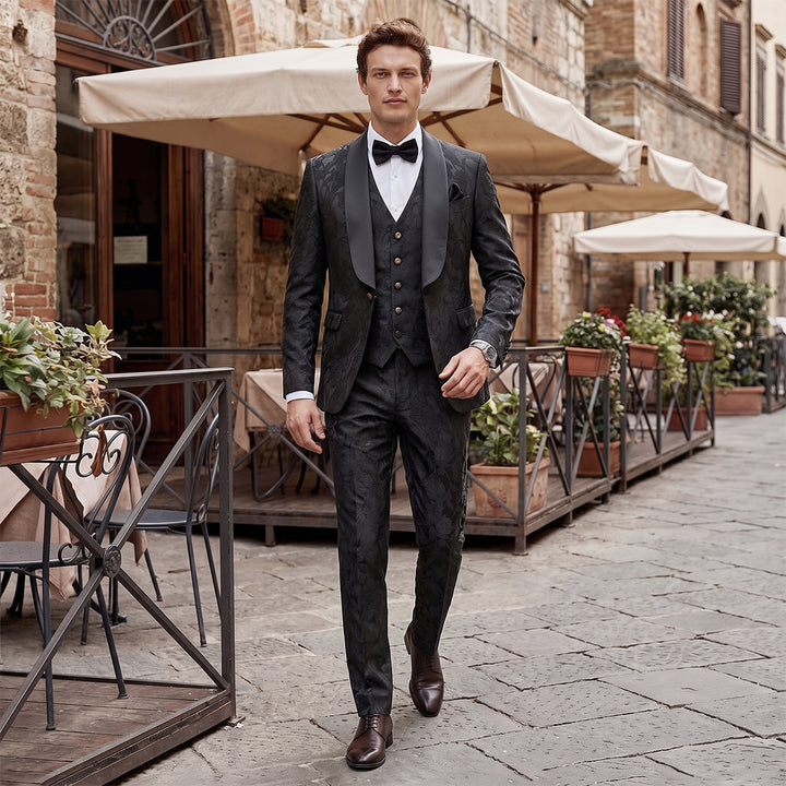 Tailored Fit Single Breasted One-button 3 Pieces Men&