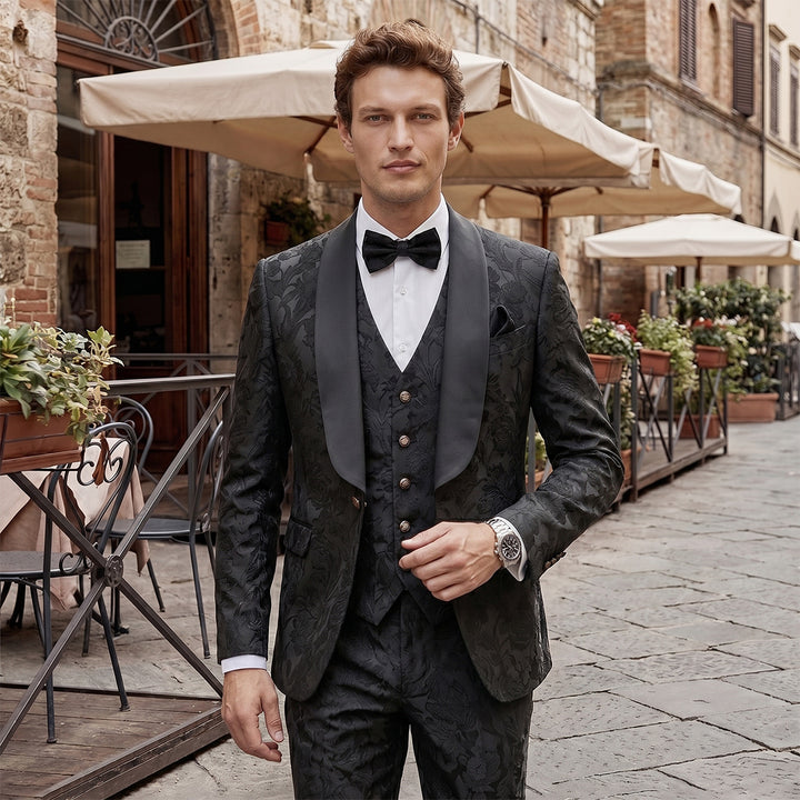 Tailored Fit Single Breasted One-button 3 Pieces Men&