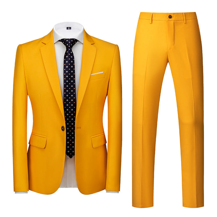 Tailored Fit Single Breasted One-button 2 Pieces Men&