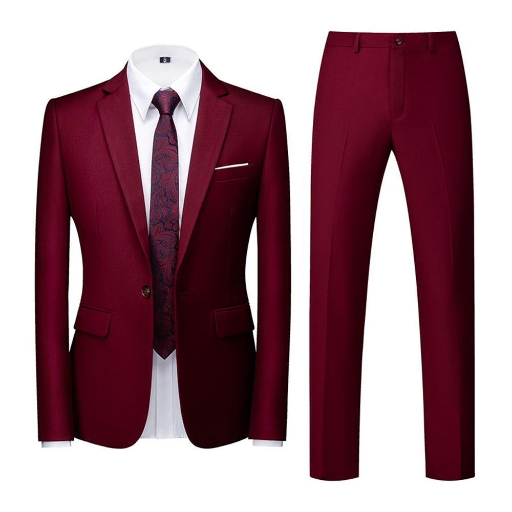 Tailored Fit Single Breasted One-button 2 Pieces Men&