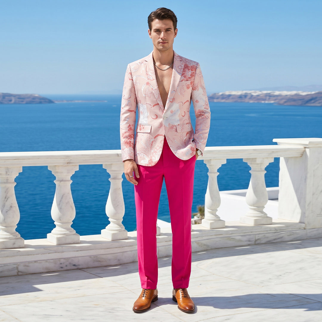 Tailored Fit Single Breasted One-button 2 Pieces Men&