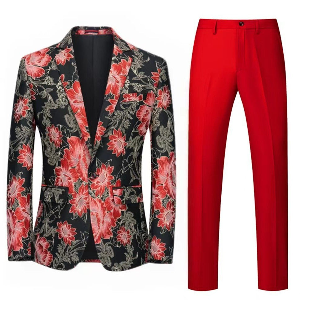 Tailored Fit Single Breasted One-button 2 Pieces Men&