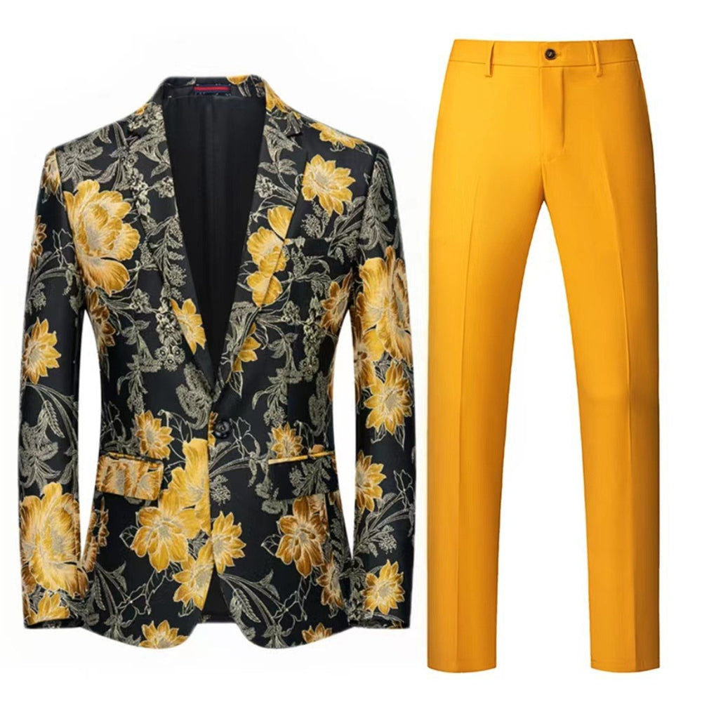 Tailored Fit Single Breasted One-button 2 Pieces Men&