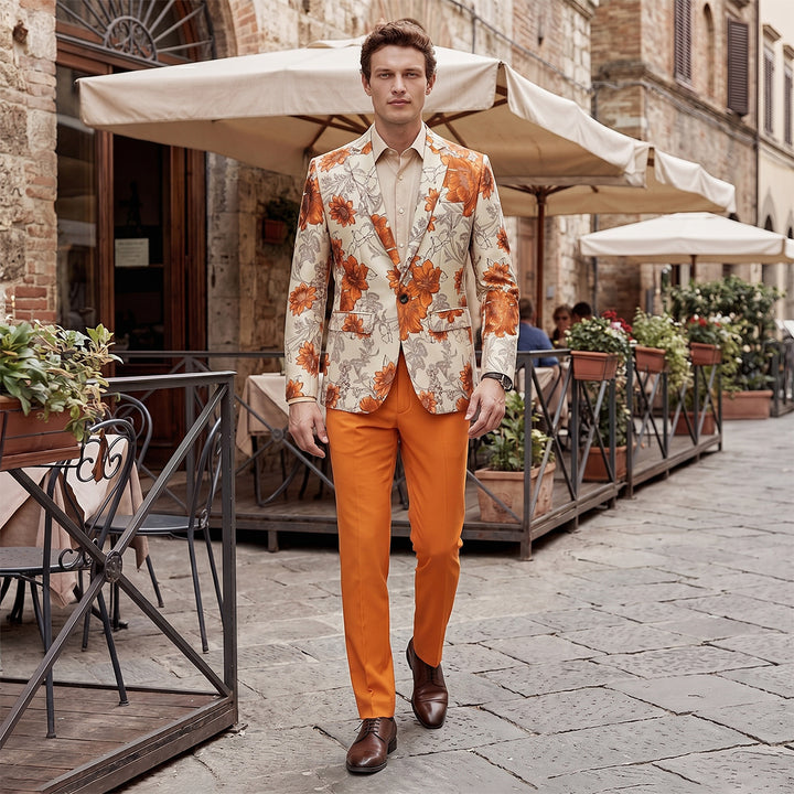 Tailored Fit Single Breasted One-button 2 Pieces Men&