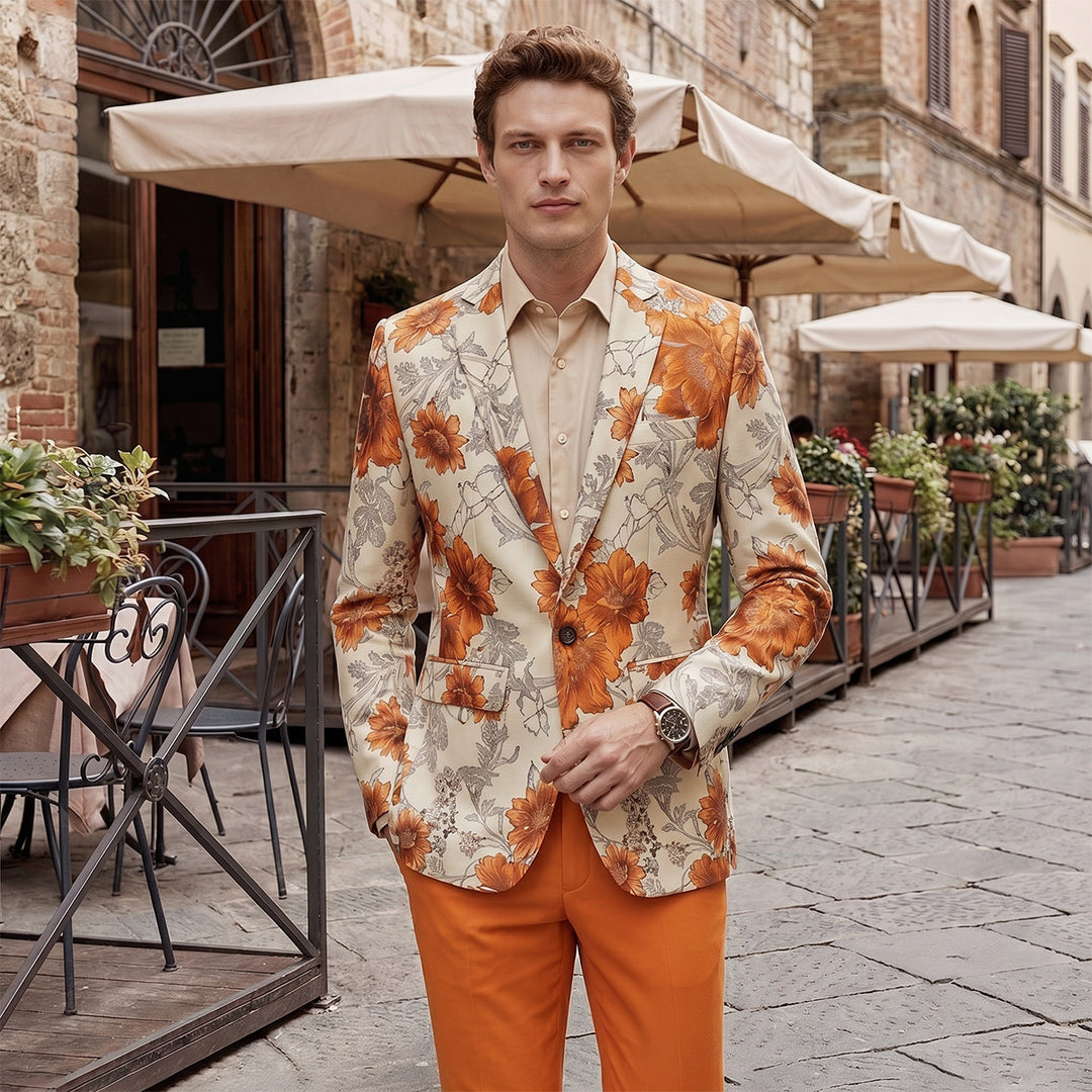 Tailored Fit Single Breasted One-button 2 Pieces Men&