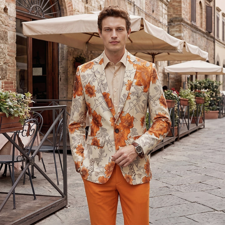 Tailored Fit Single Breasted One-button 2 Pieces Men&
