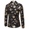 Tailored Fit Notched Single Breasted One-button Printed Chic Men's Party Jacket