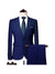 Tailored Fit Single Breasted One-button 2 Pieces Solid Colored Men's Casual Suits
