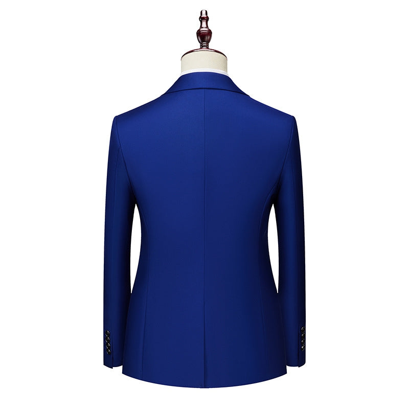 Tailored Fit Single Breasted One-button 2 Pieces Solid Colored Men&