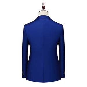 Tailored Fit Single Breasted One-button 2 Pieces Solid Colored Men's Casual Suits