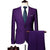 Tailored Fit Single Breasted One-button 2 Pieces Solid Colored Men's Casual Suits