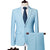 Tailored Fit Single Breasted One-button 2 Pieces Solid Colored Men's Casual Suits