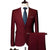 Tailored Fit Single Breasted One-button 2 Pieces Solid Colored Men's Casual Suits