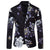 Tailored Fit Notched Single Breasted One-Button Printed Men's Party Jacket