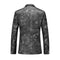 Tailored Fit Notched Lapel Single Breasted One-button Floral Men's Casual Jacket