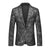 Tailored Fit Notched Lapel Single Breasted One-button Floral Men's Casual Jacket