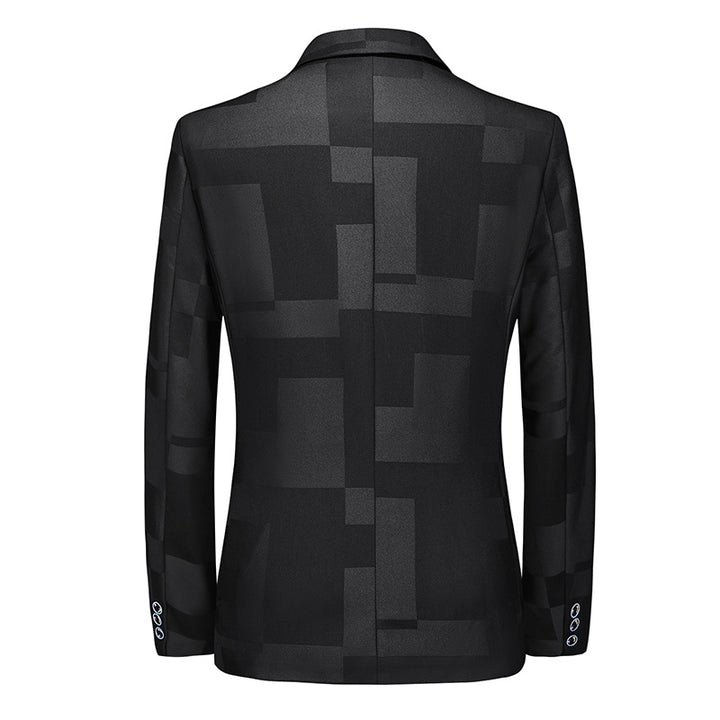 Tailored Fit Notched Single Breasted One-button Vintage Checkered Men&