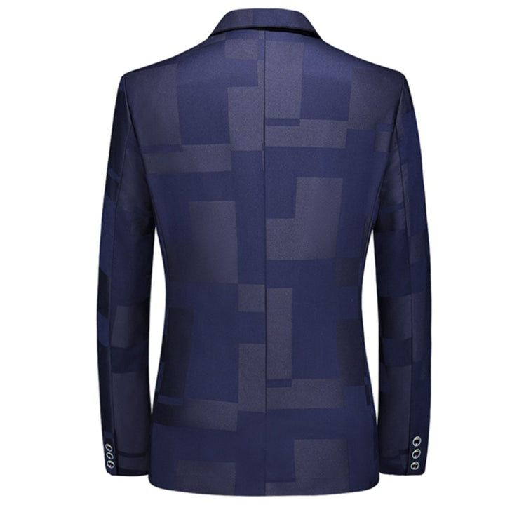 Tailored Fit Notched Single Breasted One-button Vintage Checkered Men&