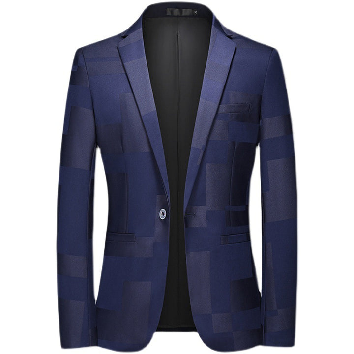 Tailored Fit Notched Single Breasted One-button Vintage Checkered Men&