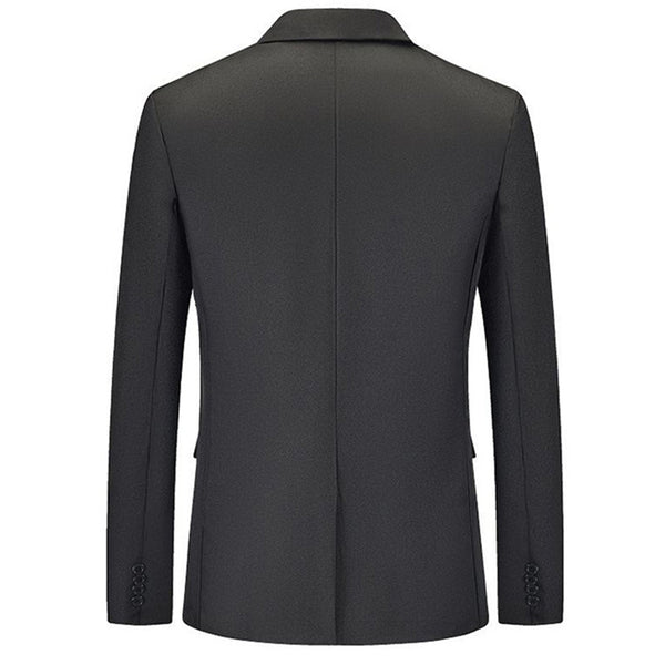 Tailored Fit Notched Single Breasted One-button Minimalist Men's Formal Jacket