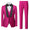 Tailored Fit Shawl Lapel Single Breasted One-button 3 Pieces Solid Colored Men's Suits