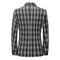 Tailored Fit Notched Lapel Single Breasted One-button Checked Men's Classical Jacket