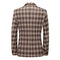 Tailored Fit Notched Lapel Single Breasted One-button Checked Men's Classical Jacket