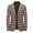 Tailored Fit Notched Lapel Single Breasted One-button Checked Men's Classical Jacket
