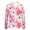 Tailored Fit Notch Single Breasted One-Button Printed Rose Men's Party Jacket