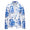 Tailored Fit Notch Single Breasted One-Button Printed Rose Men's Party Jacket