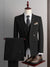 Tailored Fit Peaked Lapel Double Breasted Four-buttons 3 Pieces Men's Formal Suits