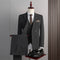 Tailored Fit Peaked Lapel Double Breasted Four-buttons 3 Pieces Men's Formal Suits