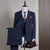 Tailored Fit Peaked Lapel Double Breasted Four-buttons 3 Pieces Men's Formal Suits