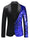 Tailored Fit Notched Lapel Single Breasted One-Button Men's Party Jacket with Sequins
