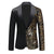 Tailored Fit Chic Notched Lapel Single Breasted One-Button Men's Party Jacket with Sequins