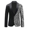 Tailored Fit Chic Notched Lapel Single Breasted One-Button Men's Party Jacket with Sequins
