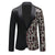 Tailored Fit Chic Notched Lapel Single Breasted One-Button Men's Party Jacket with Sequins