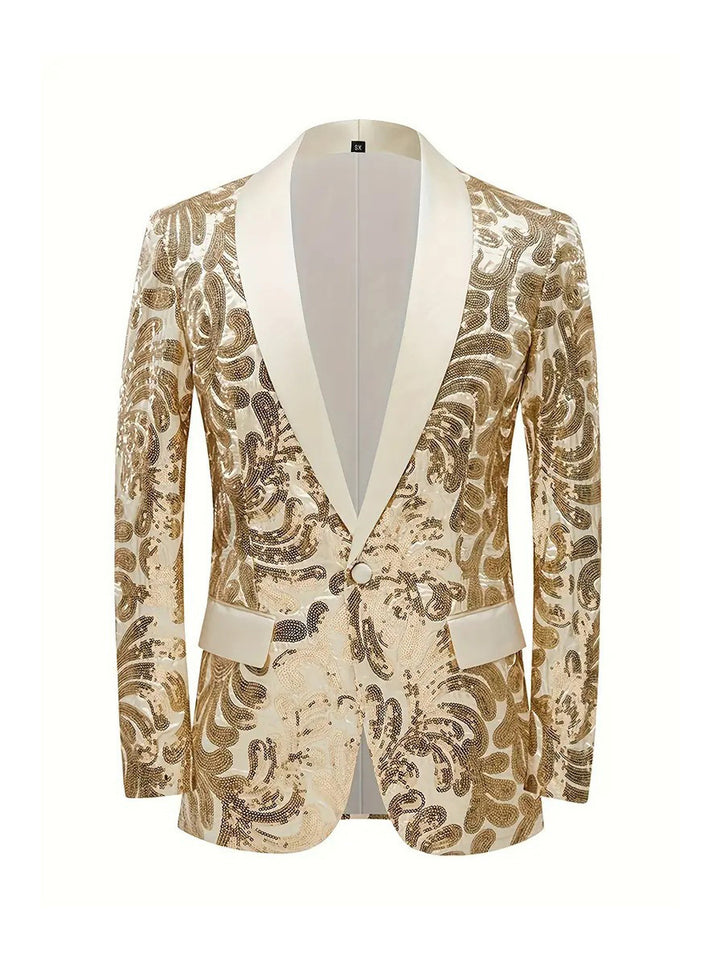 Tailored Fit Shawl Lapel Single Breasted One-Button Men&