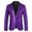 Tailored Fit Peaked Lapel Single Breasted One-Button Sequin Men's Party Jacket with Pockets